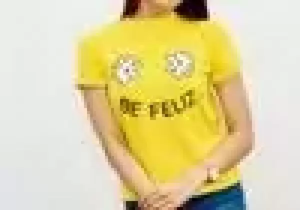 Be Feliz T-Shirt With Flowers for Girls